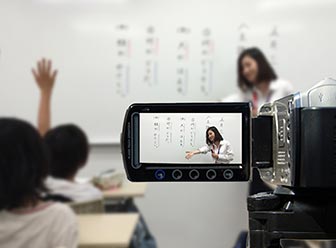 授業を録画しているしている様子